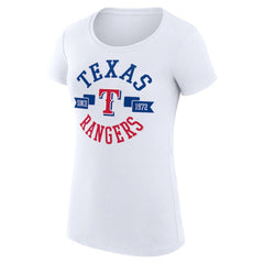 Texas Rangers G-III 4Her by Carl Banks Women's Super-Slim Fit Lightweight City Graphic T-Shirt | MLB Outlet