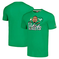 Philadelphia Eagles Jalen Hurts Homage Unisex Caricature Player Tri-Blend T-Shirt