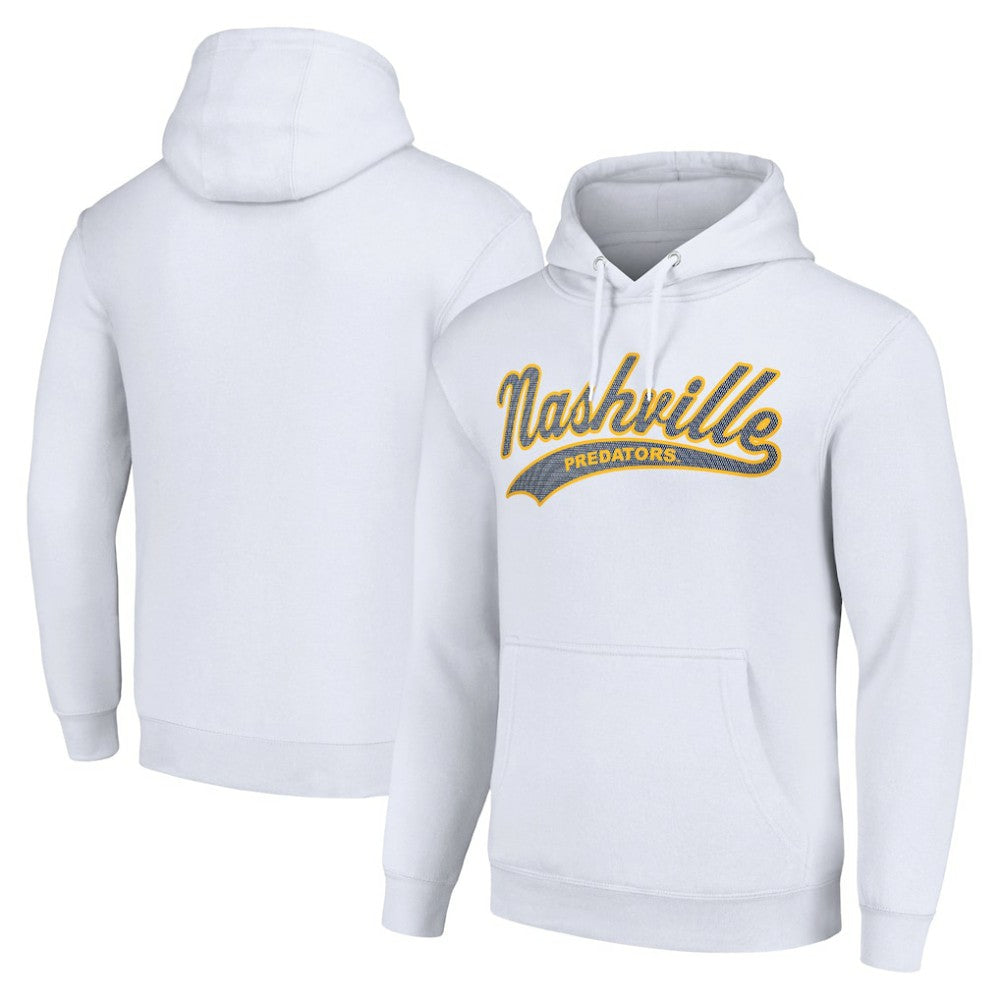 Nashville Predators Starter Tailsweep Fleece Tri-Blend Pullover Hoodie For Sale