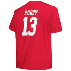 San Francisco 49ers Fanatics Brock Purdy Big & Tall Player Name & Number T-Shirt