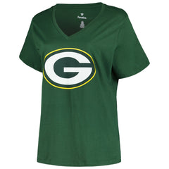 Green Bay Packers Fanatics Jordan Love Women's Plus Size Name & Number V-Neck T-Shirt