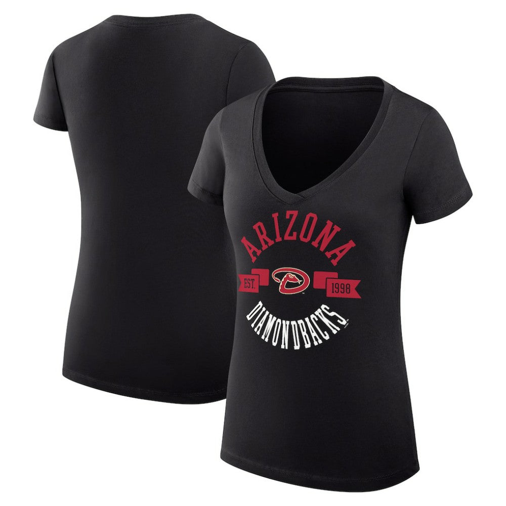 Arizona Diamondbacks G-III 4Her by Carl Banks Women's Super-Slim Fit Lightweight City Graphic V-Neck T-Shirt | MLB On Sale
