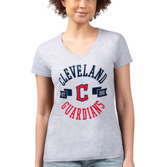 Cleveland Guardians G-III 4Her by Carl Banks Women's Super-Slim Fit Lightweight City Graphic V-Neck T-Shirt | MLB US