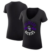 Colorado Rockies G-III 4Her by Carl Banks Women's Super-Slim Fit Lightweight City Graphic V-Neck T-Shirt | MLB Online