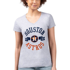 Houston Astros G-III 4Her by Carl Banks Women's Super-Slim Fit Lightweight City Graphic V-Neck T-Shirt | MLB Shop