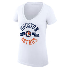 Houston Astros G-III 4Her by Carl Banks Women's Super-Slim Fit Lightweight City Graphic V-Neck T-Shirt | MLB Shop