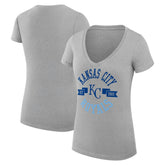 Kansas City Royals G-III 4Her by Carl Banks Women's Super-Slim Fit Lightweight City Graphic V-Neck T-Shirt | MLB On Sale