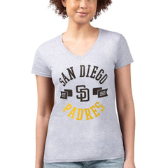 San Diego Padres G-III 4Her by Carl Banks Women's Super-Slim Fit Lightweight City Graphic V-Neck T-Shirt | MLB US