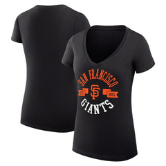 San Francisco Giants G-III 4Her by Carl Banks Women's Super-Slim Fit Lightweight City Graphic V-Neck T-Shirt | MLB For sale