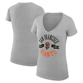 San Francisco Giants G-III 4Her by Carl Banks Women's Super-Slim Fit Lightweight City Graphic V-Neck T-Shirt | MLB Outlet
