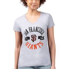 San Francisco Giants G-III 4Her by Carl Banks Women's Super-Slim Fit Lightweight City Graphic V-Neck T-Shirt | MLB Outlet
