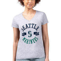 Seattle Mariners G-III 4Her by Carl Banks Women's Super-Slim Fit Lightweight City Graphic V-Neck T-Shirt | MLB Near me
