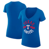 Texas Rangers G-III 4Her by Carl Banks Women's Super-Slim Fit Lightweight City Graphic V-Neck T-Shirt | MLB Online