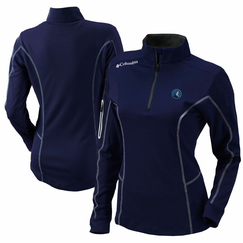 Minnesota Timberwolves Women's Omni-Wick Shotgun Quarter-Zip Pullover Top New