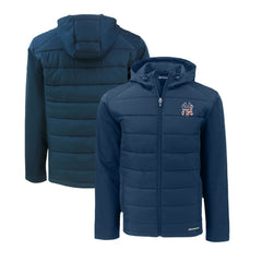 New York Yankees Cutter & Buck Stars & Stripes Evoke Hybrid Eco Softshell Recycled Full-Zip Hoodie Jacket | MLB Shop