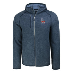 Los Angeles Dodgers Cutter & Buck Stars & Stripes Mainsail Sweater-Knit Full-Zip Hoodie | MLB On Sale