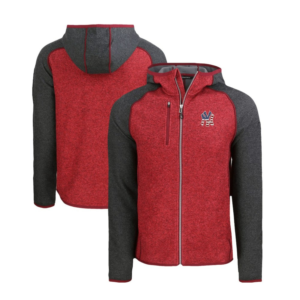 New York Yankees Cutter & Buck Stars & Stripes Mainsail Sweater-Knit Full-Zip Hoodie | MLB Sale