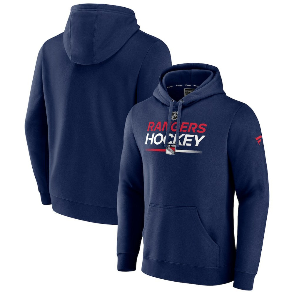New York Rangers Fanatics Alternate Wordmark Fleece Pullover Hoodie Outlet