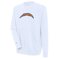 Los Angeles Chargers Antigua Victory Crewneck Pullover Sweatshirt