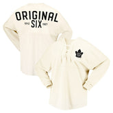 Toronto Maple Leafs Fanatics Women's Original Six Lace-Up Spirit Jersey Long Sleeve T-Shirt Discount