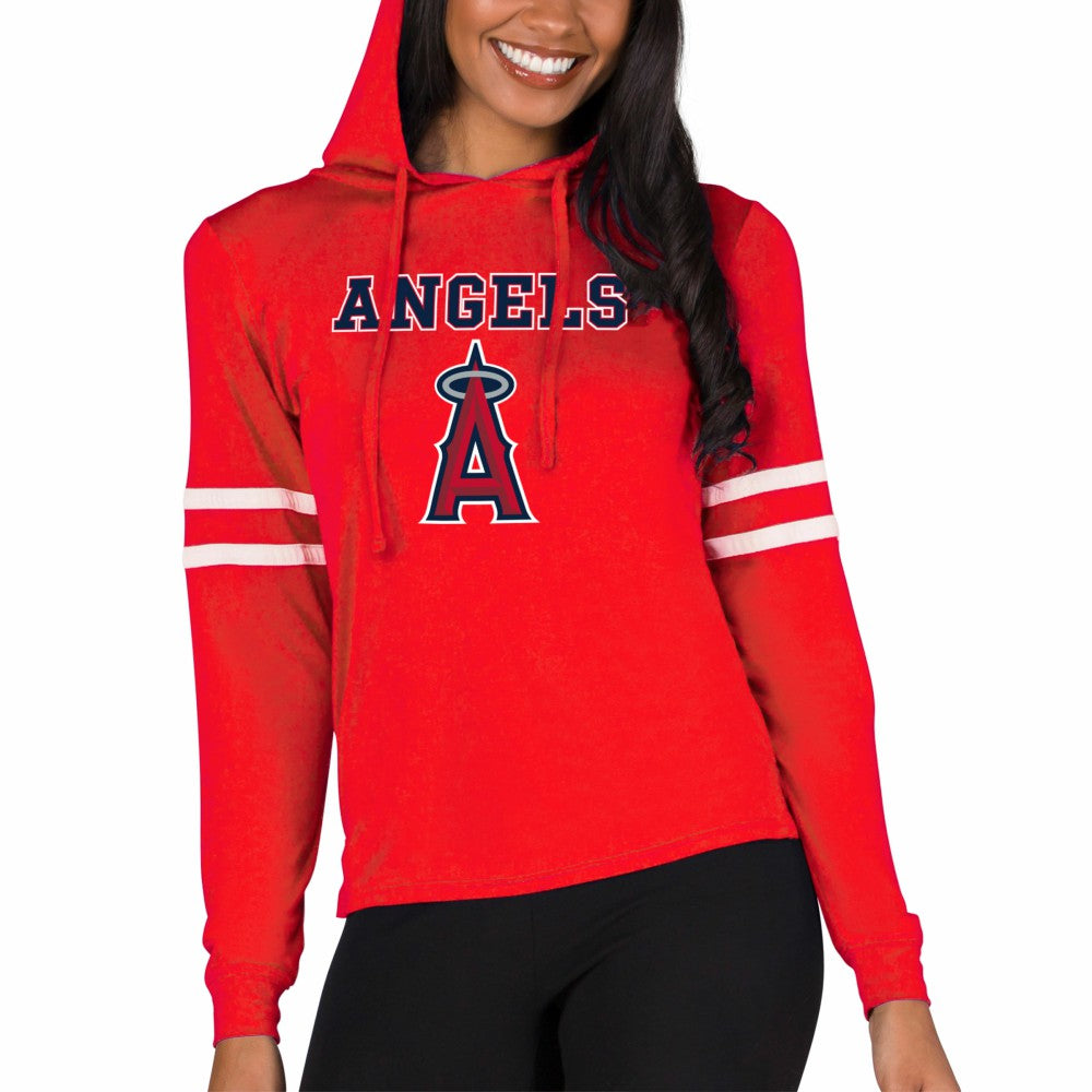 Los Angeles Angels Concepts Sport Women's Marathon Lightweight Lounge Pullover Hoodie | MLB Discount