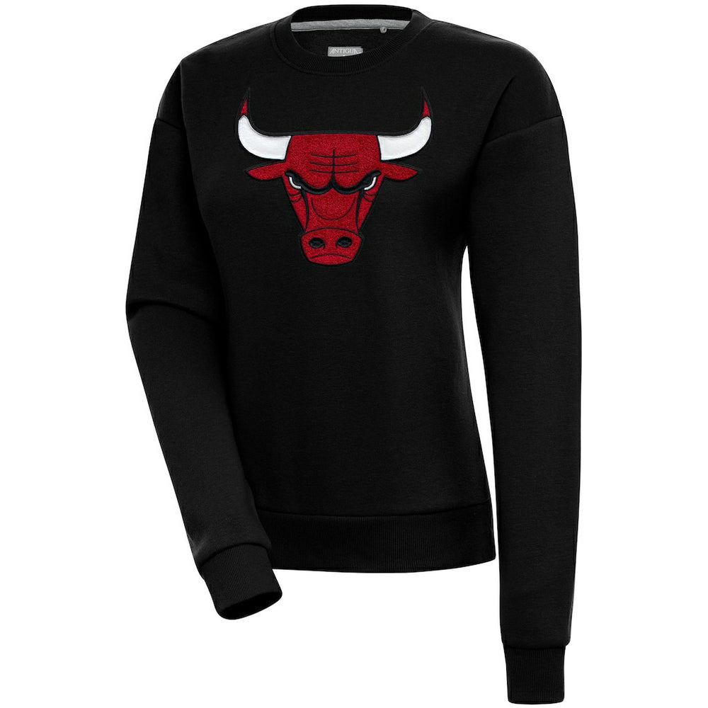 Chicago Bulls Antigua Women's Victory Crewneck Pullover Sweatshirt New