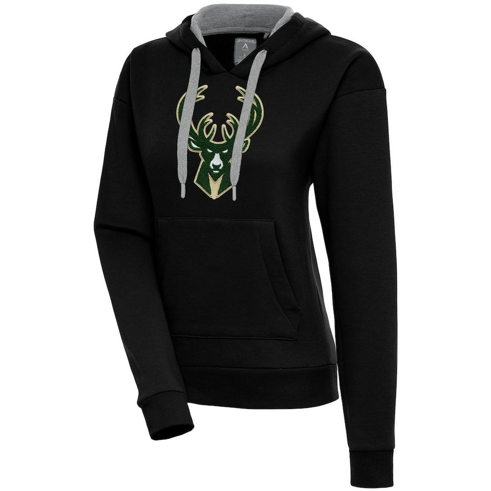 Milwaukee Bucks Antigua Women's Victory Pullover Hoodie On Sale
