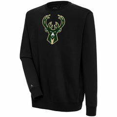 Milwaukee Bucks Antigua Victory Crewneck Pullover Sweatshirt Outlet