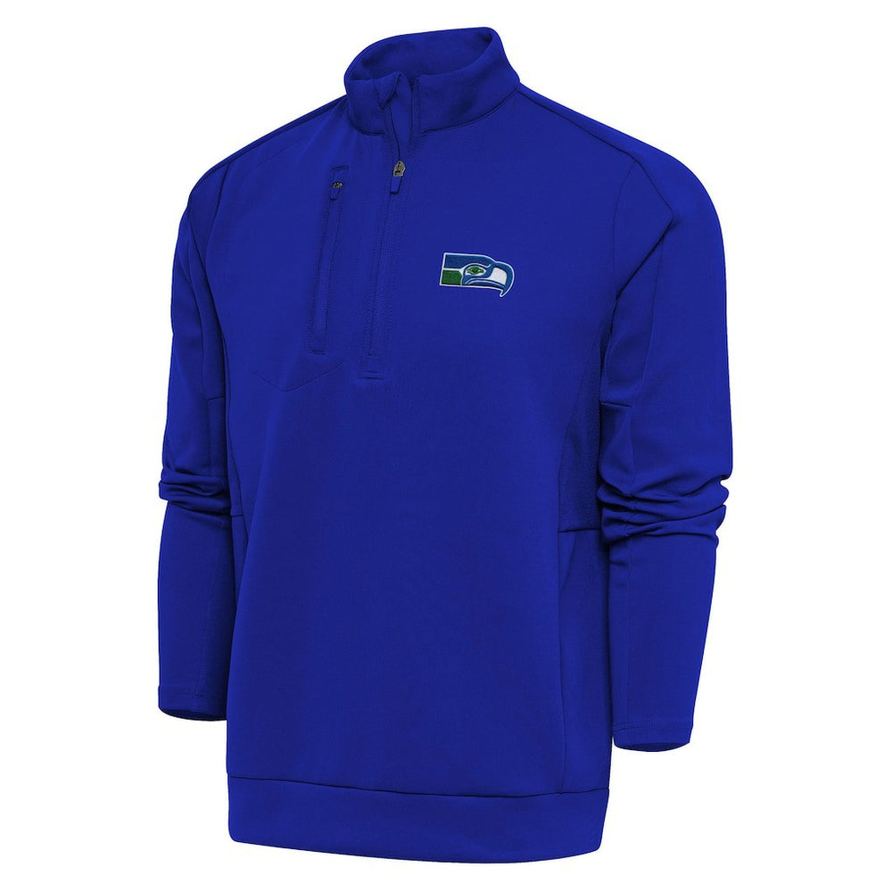 Seattle Seahawks Adult Throwback Logo Generation Quarter-Zip Pullover Top