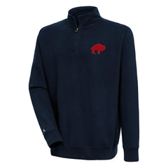 Buffalo Bills Adult Throwback Logo Victory Quarter-Zip Pullover Top