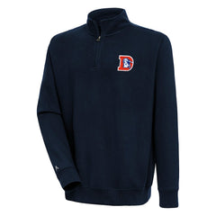 Denver Broncos Adult Throwback Logo Victory Quarter-Zip Pullover Top