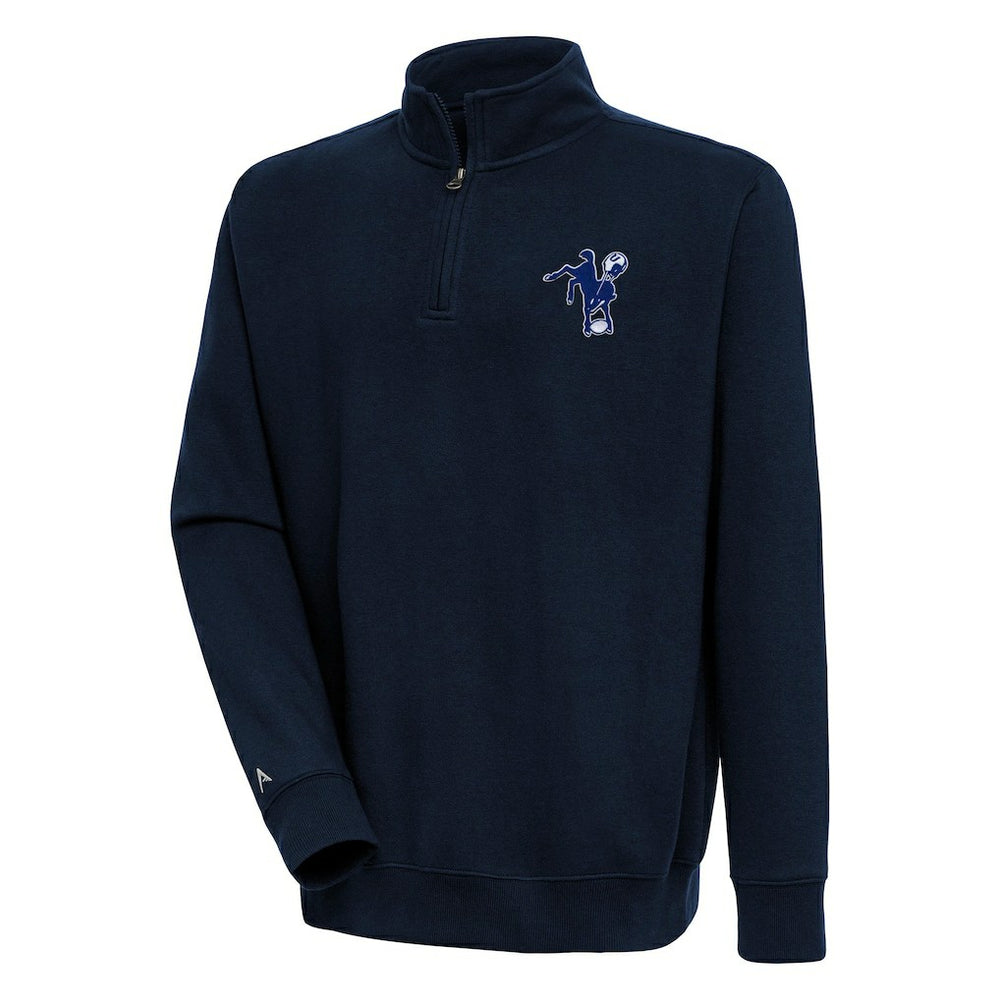 Indianapolis Colts Adult Throwback Logo Victory Quarter-Zip Pullover Top