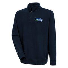 Seattle Seahawks Adult Throwback Logo Victory Quarter-Zip Pullover Top