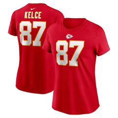 Kansas City Chiefs Nike Travis Kelce Women's Player Name & Number T-Shirt