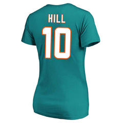 Miami Dolphins Tyreek Hill Women's Plus Size Fair Catch Name & Number Scoop Neck T-Shirt