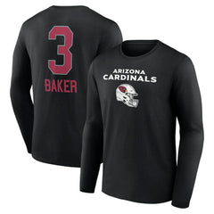 Arizona Cardinals Budda Baker Team Wordmark Player Name & Number Long Sleeve T-Shirt