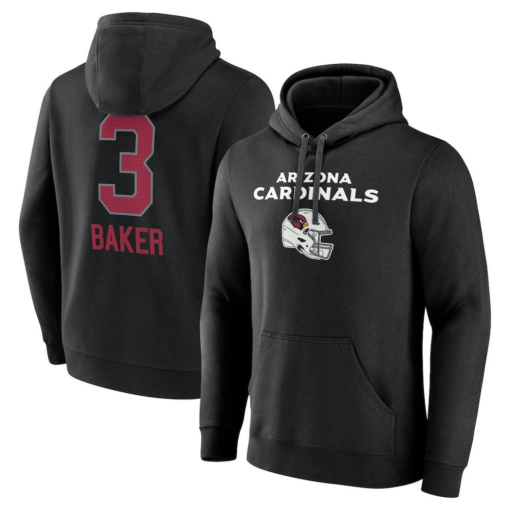Arizona Cardinals Budda Baker Team Wordmark Player Name & Number Pullover Hoodie