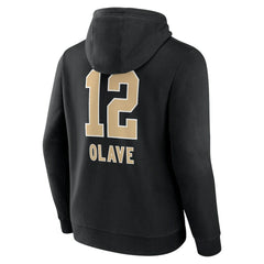 New Orleans Saints Chris Olave Team Wordmark Player Name & Number Pullover Hoodie