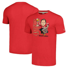 San Francisco 49ers Brock Purdy Homage Unisex Caricature Player Tri-Blend T-Shirt