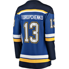 Alexey Toropchenko St. Louis Blues Fanatics Women's Home Breakaway Player Jersey Outlet