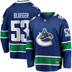 Teddy Blueger Vancouver Canucks Fanatics Home Breakaway Jersey On Sale