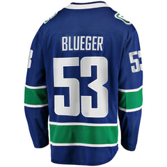 Teddy Blueger Vancouver Canucks Fanatics Home Breakaway Jersey On Sale
