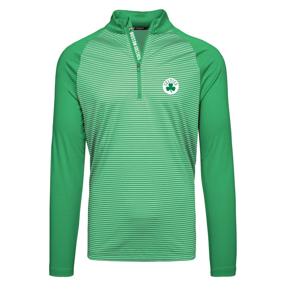 Boston Celtics Levelwear Charter Insignia Core Quarter-Zip Pullover Top On Sale