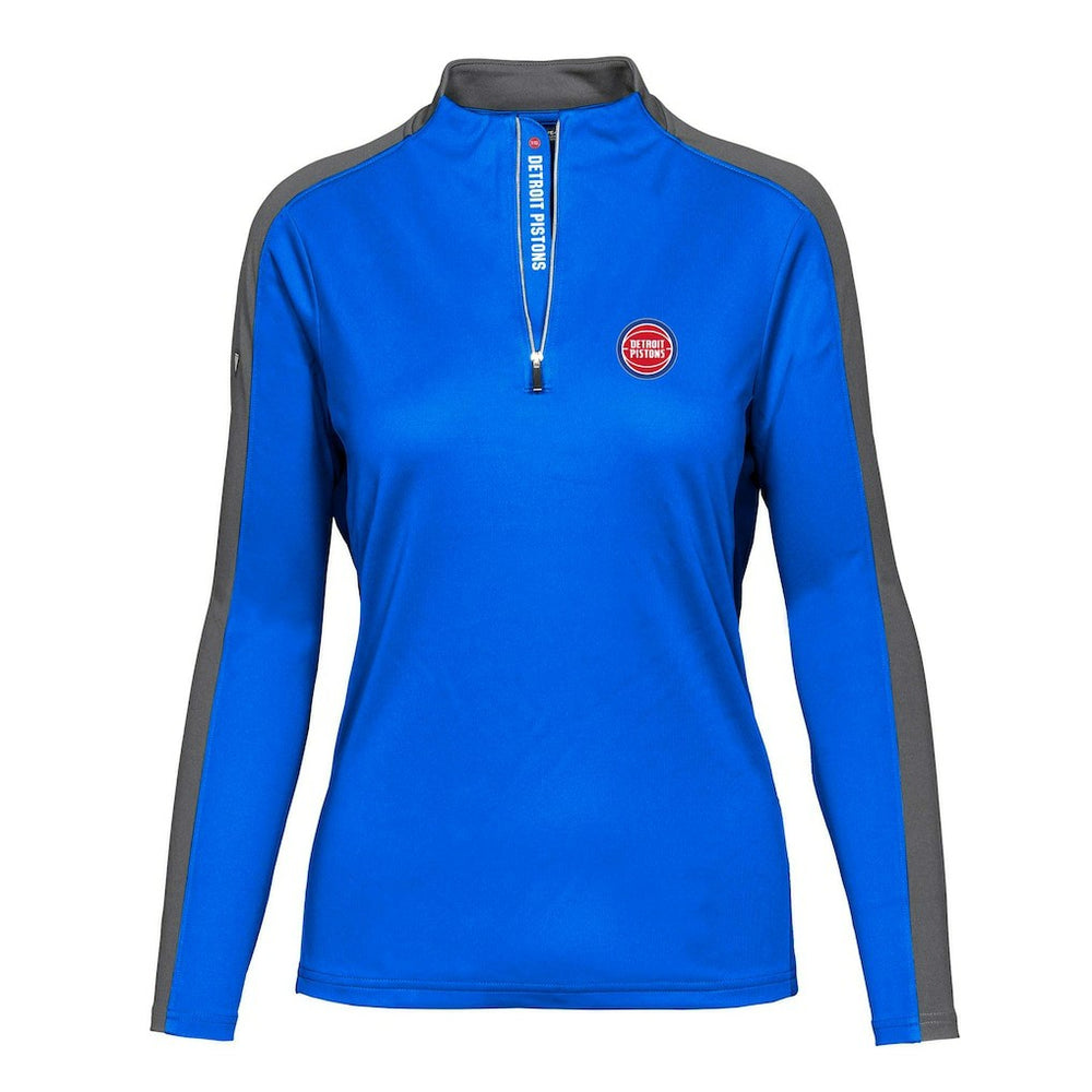 Detroit Pistons Levelwear Women's Remi Insignia Core Quarter-Zip Pullover Top sale Outlet