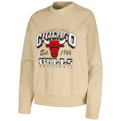 Chicago Bulls Qore Women's Oversized Cozy Mock Neck Pullover Sweatshirt Outlet