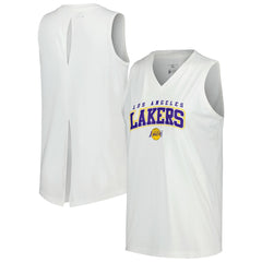 Los Angeles Lakers Levelwear Women's Paisley Peekaboo Tank Top New