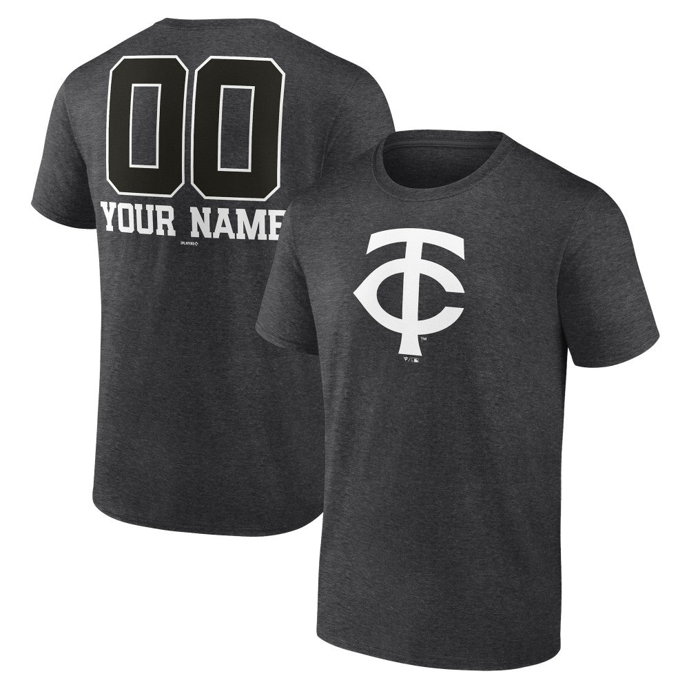 Minnesota Twins Personalized Monochrome Name & Number T-Shirt | MLB Outlet