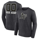 Athletics Personalized Monochrome Name & Number Long Sleeve T-Shirt | MLB Outlet
