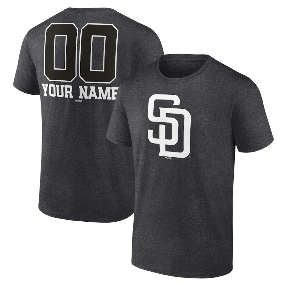 San Diego Padres Personalized Monochrome Name & Number T-Shirt | MLB New