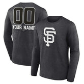 San Francisco Giants Personalized Monochrome Name & Number Long Sleeve T-Shirt | MLB Near me